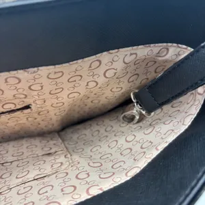 Guess Black Saffiano Faux Leather Embossed Logo Tote Bag Shoulder Purse thumbnail 8