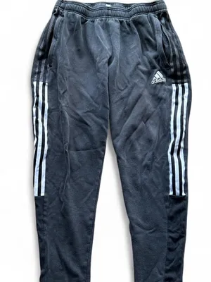adidas black and white jogger sweatpants thumbnail 1