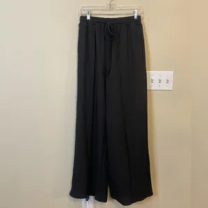 Cider 2 Piece Loungewear Wide Leg Ribbed Pants Short Sleeve‎ Bodysuit thumbnail 4