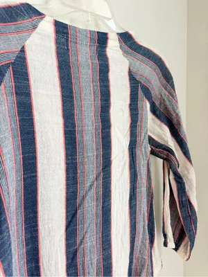 Anthropologie Cloth and Stone Striped Button-Front V-Neck Top thumbnail 5