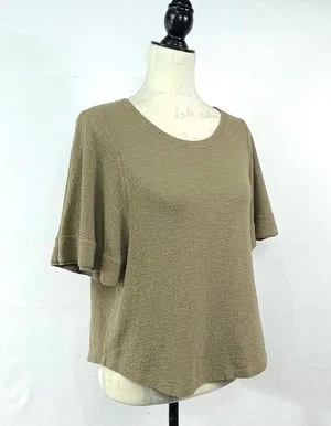 Madewell Texture & Thread Flutter-Sleeve Top Size M thumbnail 5