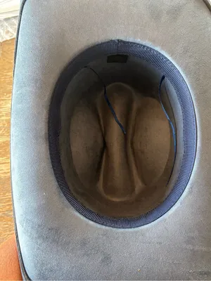 Vegan Suede Cowboy Hat Blue thumbnail 4