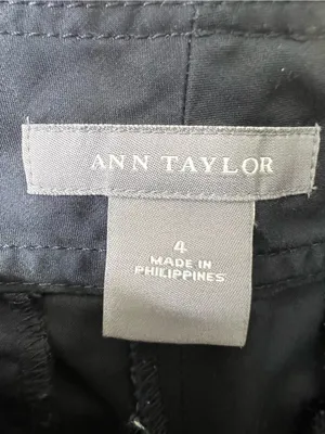 Ann Taylor Dress Pants Black Bootcut Women Size 4 Casual Office Cotton Blend thumbnail 7