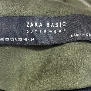 Zara Olive Green Suede Asymmetrical Zip Up Crop Moto Biker Jacket Blazer Coat XS thumbnail 4