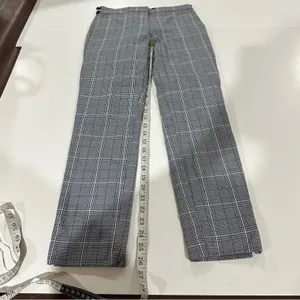 Zara Gray & White Striped High Rise Cropped Pants Size‎ S thumbnail 13