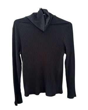 Vintage 90’s Pretty Girl Y2K Black Ribbed Turtleneck Sweater Women’s Size XL thumbnail 1