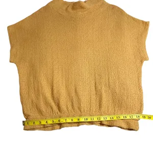 Free People Echo Beach Pullover Orange Cowl Neck Slouchy Sweater Size Medium EUC thumbnail 7