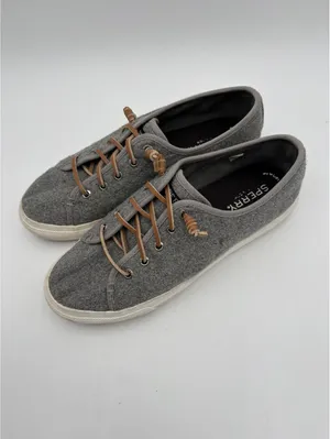 Sperry’s Womans Size 8 Cliffside Gray Wool Platform Sneakers with Brown Laces thumbnail 3