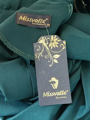 Missvalle Dark Green Modest Formal Dress Beaded Sequin Embroidered Size 38 NWT thumbnail 9