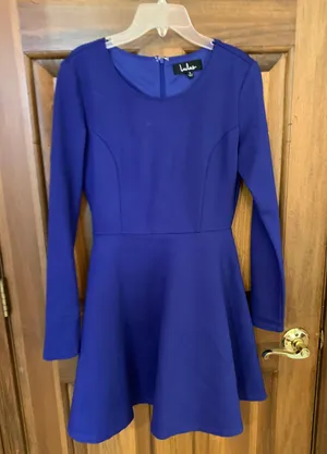 Lulus Blue Long sleeve Dress thumbnail 1