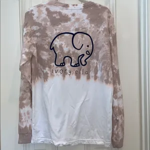 Ivory Ella long sleeve tie- dyed T-shirt thumbnail 1