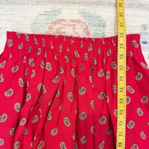 Vintage‎ Vera Bradley Red Paisley Midi Skirt Small Prairie Boho Festival Cottage thumbnail 5
