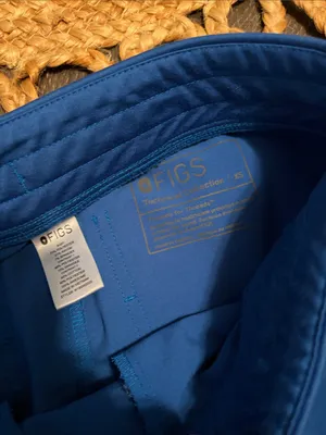 Figs Women’s Royal Blue Joggers with White Drawstring XS thumbnail 2