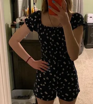 Vine and Valley Navy blue romper; worn a couple times thumbnail 1