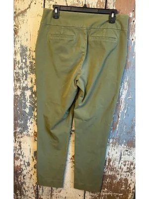 Soft Surroundings Olive Green Pull-on ankle pants, womens size medium thumbnail 3