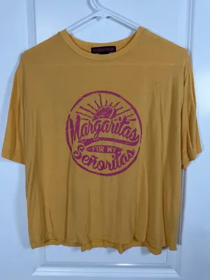 Rock & Roll Cowgirl Yellow Margaritas For My Señoritas Graphic T-Shirt thumbnail 1