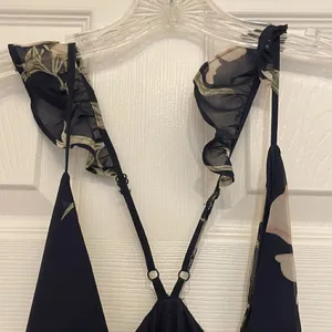 Lulu’s All Mine Navy Blue Floral Print High-Low Wrap Dress thumbnail 7