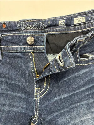 Miss me size 29 Women’s Dark Blue Skinny Jeans western embellished cowgirl rodeo thumbnail 9