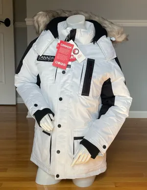 Canada Weather Gear White Winter Parka Juniors 14/16 L Women’s S thumbnail 1