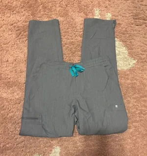 Figs Yola Skinny Scrub Pants Womens Small Nursing Medical Uniform Graphite Gray thumbnail 2