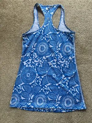 lululemon athletica Blue Floral Racerback Tank thumbnail 2