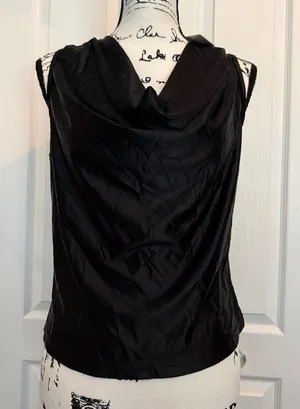 Cupshe Black Draped Cowl Neck Camisole thumbnail 1