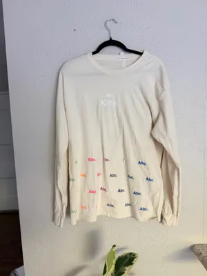 Advisory Board Crystals x Kith long sleeve ABC logo cream multi color shirt S thumbnail 2