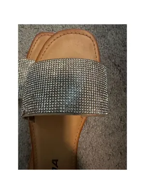 ☘️☘️☘️Women's Soda Rhinestone Slide Sandals Silver Size 8.5 Casual Flats☘️☘️☘️ thumbnail 5