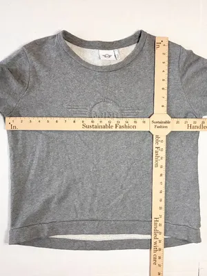 Mini Cooper Embossed 3D Wing Logo Women's Crewneck Sweatshirt BMW - L - Grey thumbnail 8