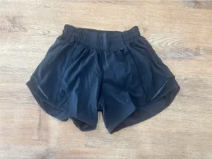 Black Lululemon Hotty Hot Shorts 4" thumbnail 3