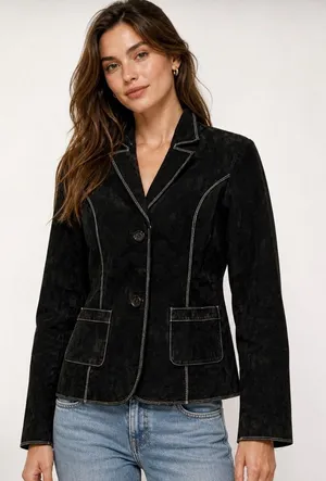 Vintage Pacific Rose suede jacket size L thumbnail 1