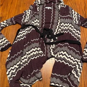 Jennifer Lopez XL Magenta Purple Open Tie cardigan thumbnail 1