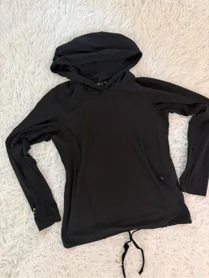 Gerry Black Lightweight Pullover Hoodie Cinch Hem Small thumbnail 1