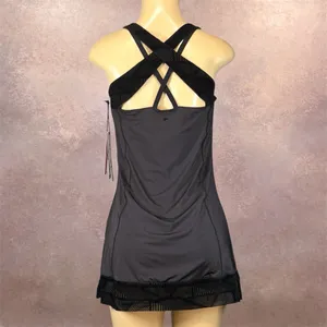 Fila Women’s Athletic Tennis Dress L Strappy Back Black Sport Dress NWT thumbnail 4