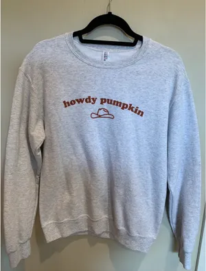 Boutique Howdy Pumpkin Fall Sweatshirt thumbnail 1