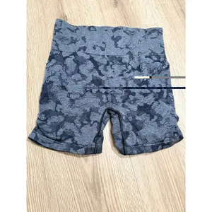Gymshark Adapt Camo Seamless Biker Shorts Black Grey Ruched Size Small Estimated thumbnail 3