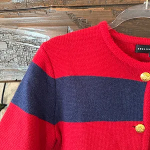 English Factory Striped Knit Cardigan thumbnail 4