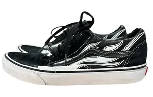Vans Old Skool Flame Women’s sneakers in black/white - Size 8 thumbnail 1