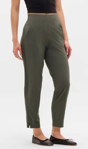 Athleta Brooklyn Mid Rise Ankle Pant in jungle olive green size 8 thumbnail 1
