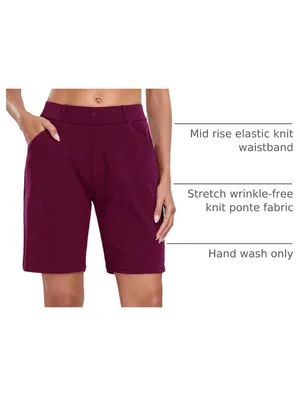 NEW Oalka Bermuda Work Casual 8" Golf Shorts S thumbnail 6