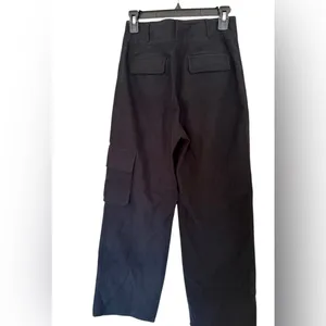 Aritzia Wilfred‎ Free Sz 4 Cargo Pants Women’s Black Noir Wide Leg High Rise thumbnail 4