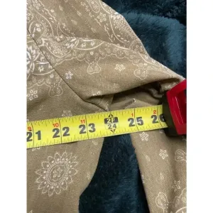 Women's POL Brown and White Paisley Blazer Size L Cowgirl Western‎ Wear EUC thumbnail 4