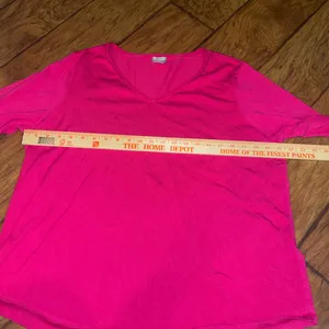 Chico's pink lightweight v-neck sweater top shirt woman’s size XL thumbnail 5