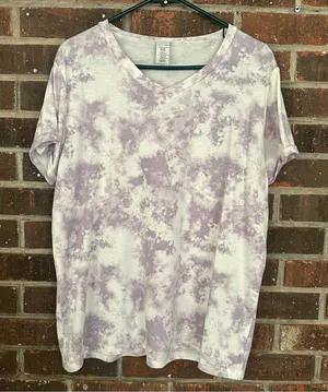 West Loop Lavender Tie-Dye V-Neck Tee thumbnail 1