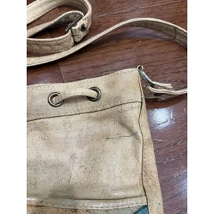 Emily Ann Bucket Bag Vintage Hand Painted‎ Gazelle Tan Leather Drawstring OS thumbnail 8
