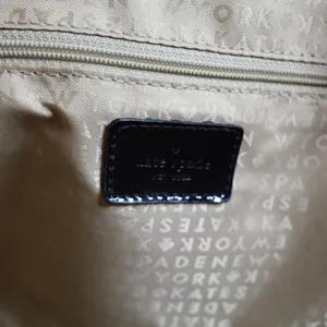 Kate Spade Sophie Camellia‎ Street Tote Bag Black Patent Leather Polka Dot Bow thumbnail 8