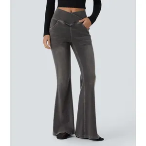 ✨Halara Flex™ High Waisted Crossover Pocket Washed Casual Flare Sz XL Jeans✨ thumbnail 2