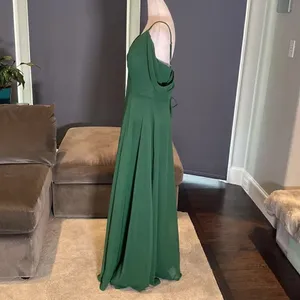 Women’s Full Length Green Chiffon Bridesmaid Party Prom Dress Corset Back 14 thumbnail 5