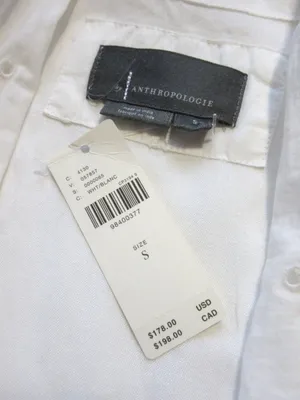 NWT Anthropologie Tommie Zip-Front Midi in White Eyelet-Trim Edition Dress S thumbnail 5