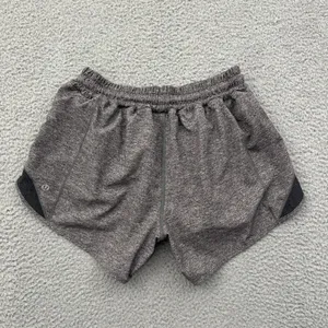 Lululemon Hotty Hot Shorts Low Rise 4" Heather Lux Gray Athletic Women's 6 thumbnail 2